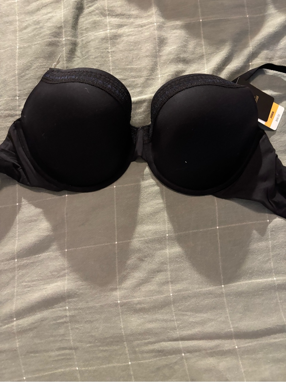 Wacoal Black Comfort Bra with Lace Trim